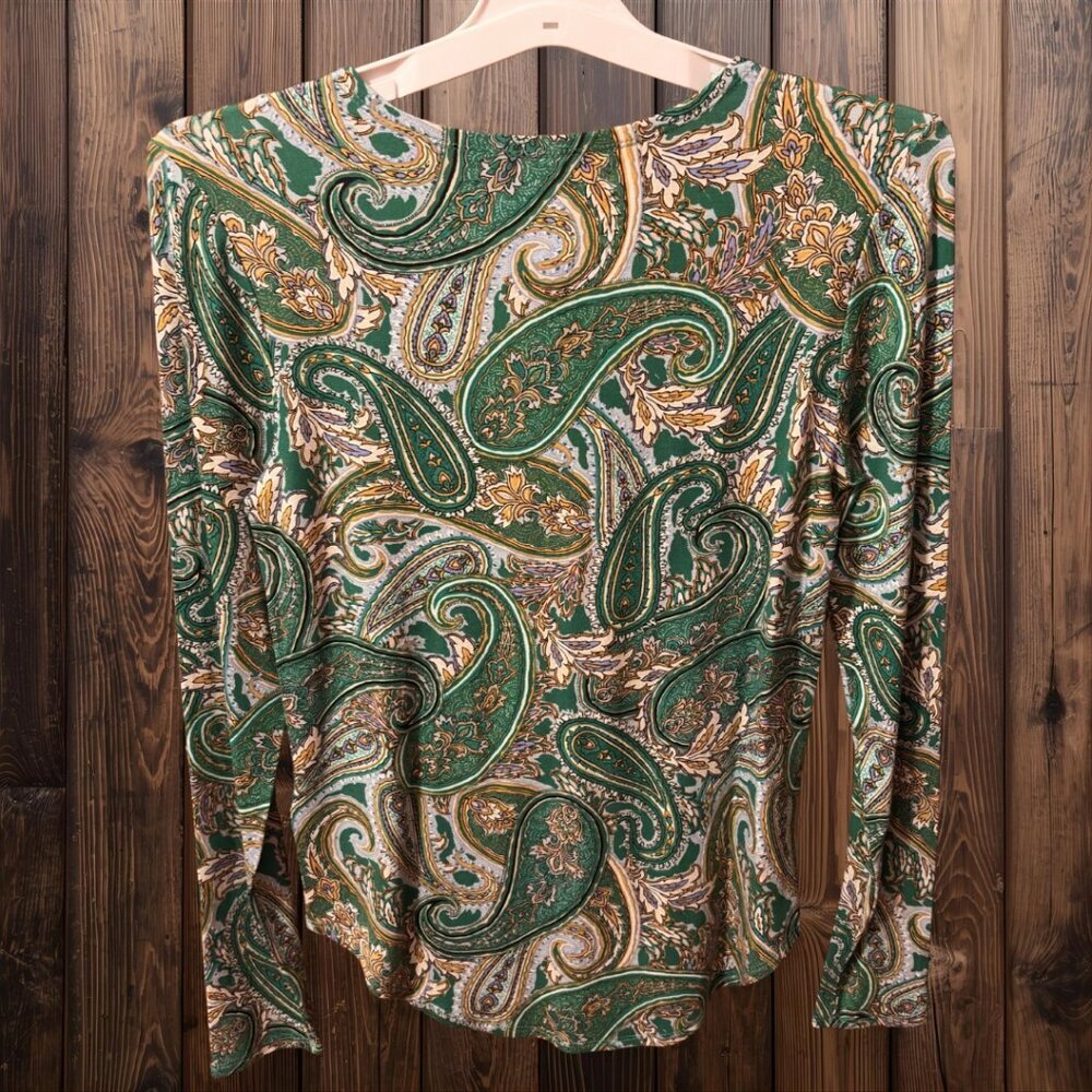 Cupio Favorite Basic - Juliana Crepe Long Sleeve Knit Top, Shirttail Hem​ - Picture 2 of 4